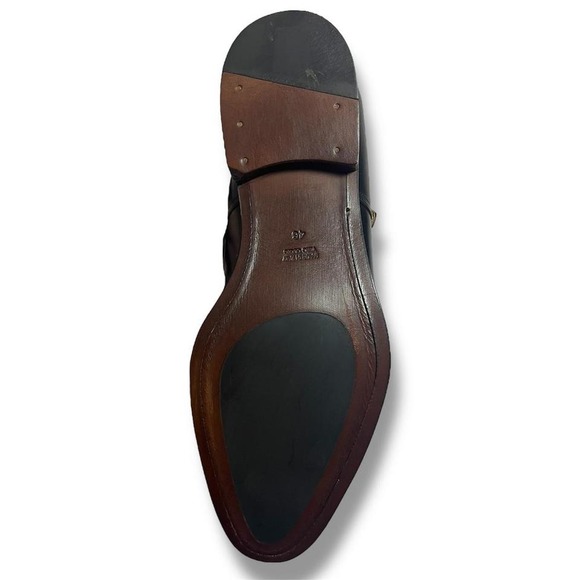 Men Suitsupply Black Double Monk Strap Leather Size EU46 UK12 US13 - Picture 7 of 8